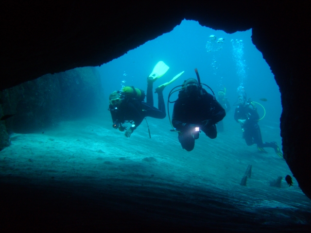 Cavern diving in Tenerife